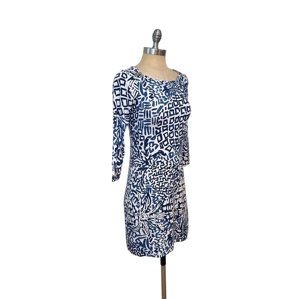 Lilly Pulitzer Sophie Dress Indigo Home Slice UPF 50 XS - Picture 3 of 6